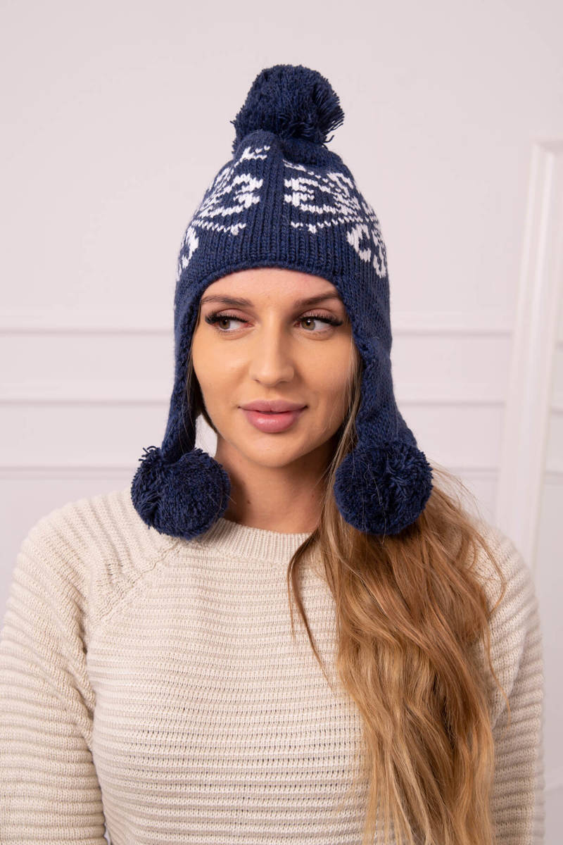 Ladies beanie Balbina K381 dark blue