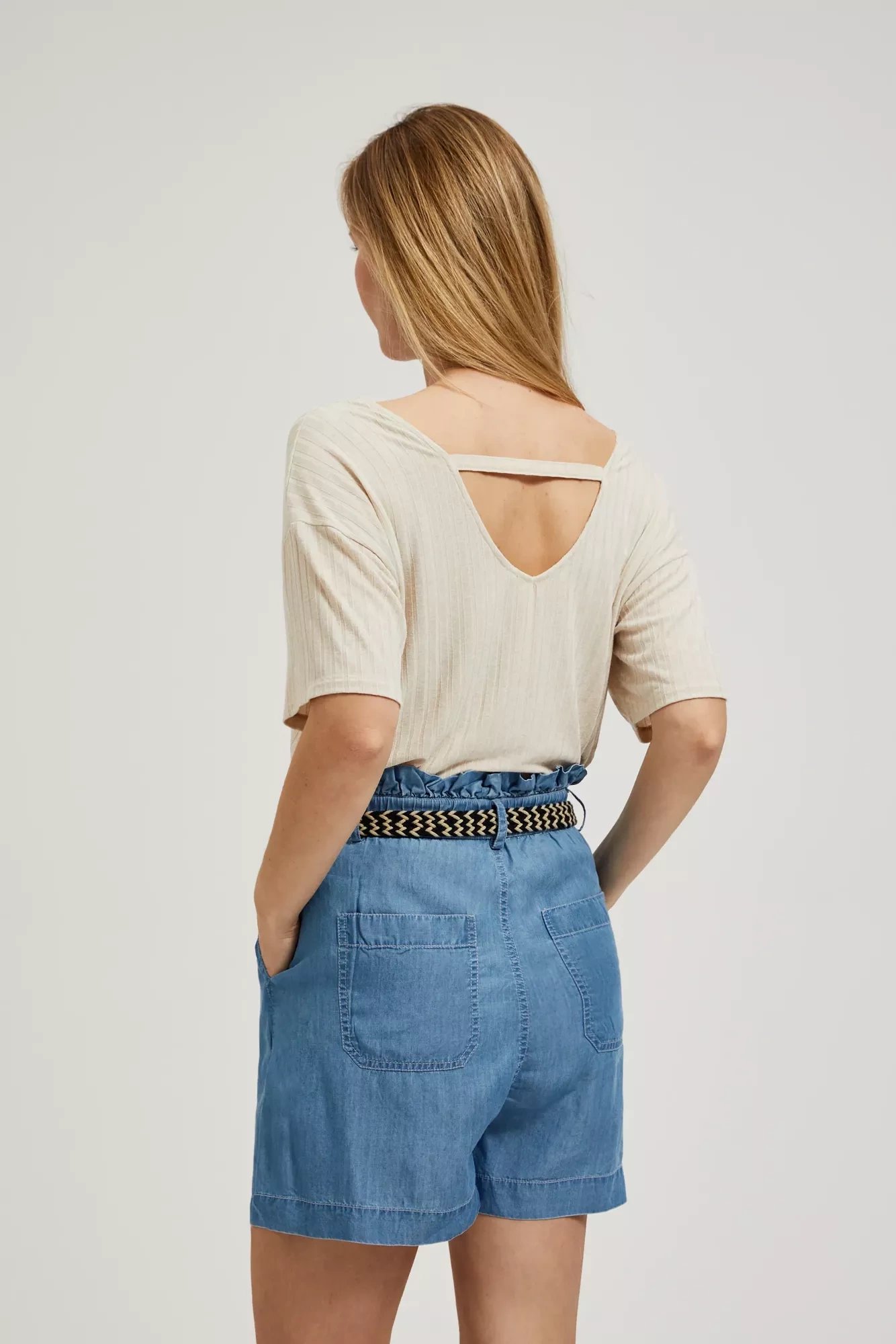 Women's T-shirt MOODO - light beige