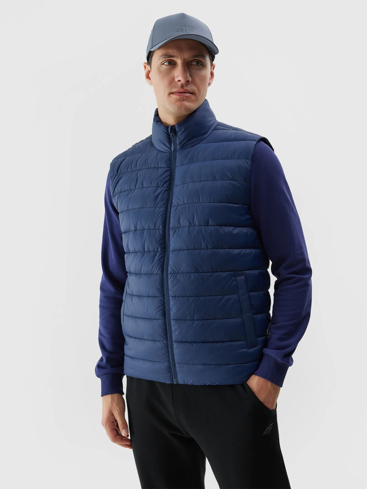 Men&#039;s 4F Recycled Down Vest - Navy Blue