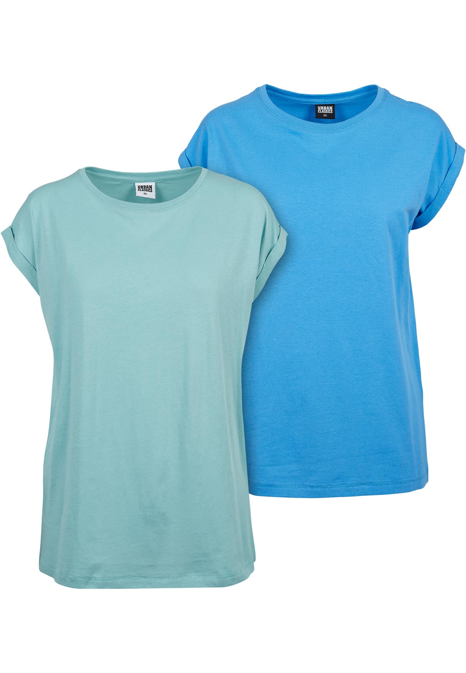 Women's T-shirt with extended shoulder 2-pack bluemint/horizon blue
