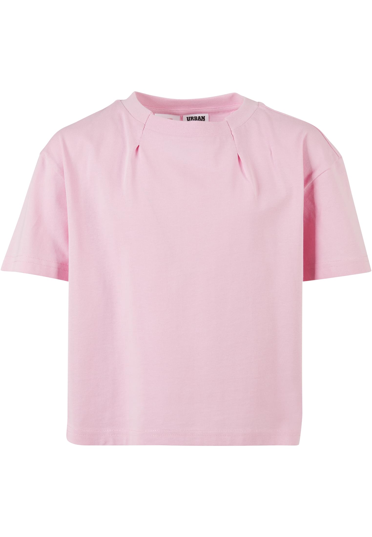Levně Dívčí organické oversized plisované tričko dívčí růžové