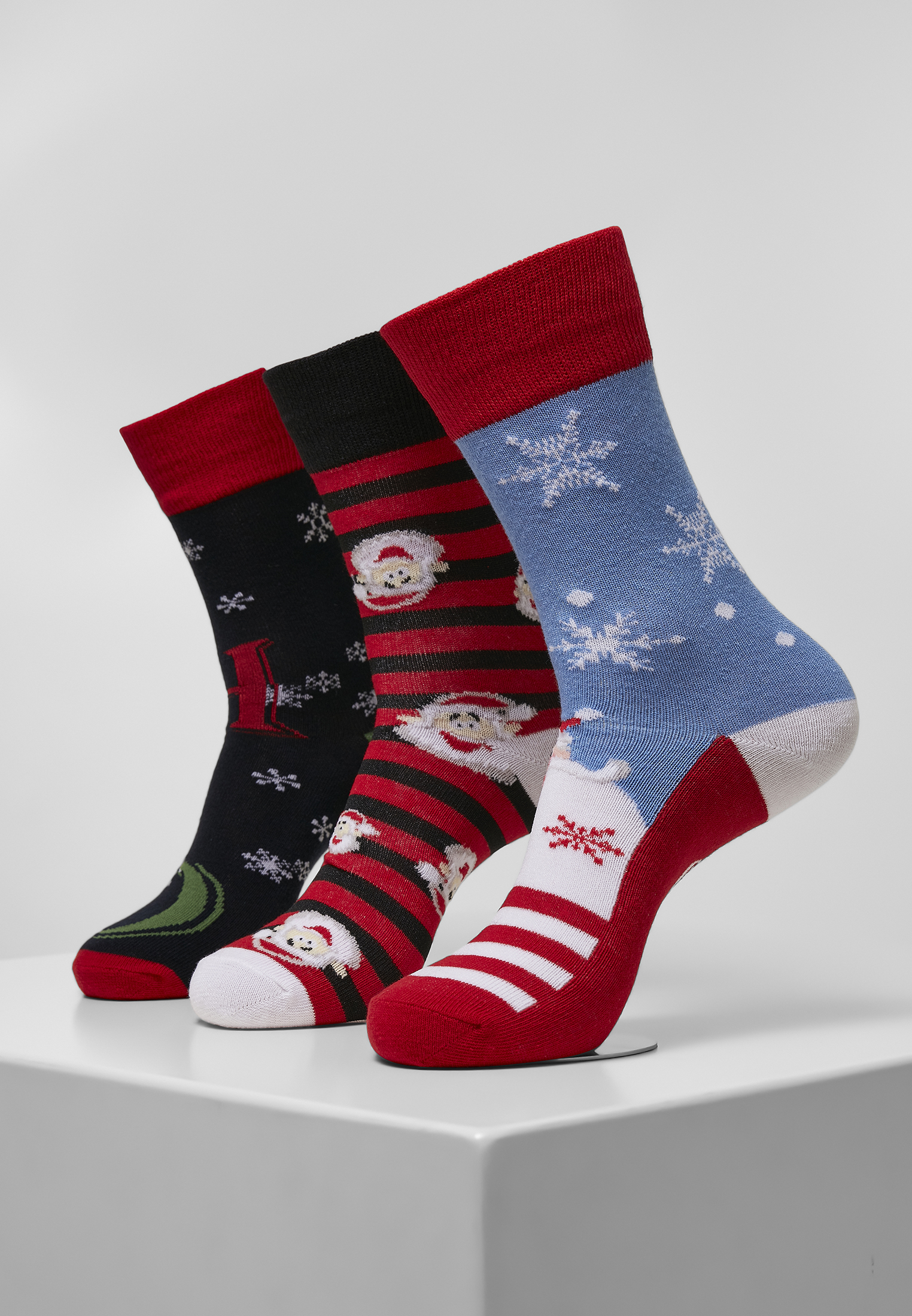 Levně Vánoční ponožky Santa Ho - 3-Pack multicolor