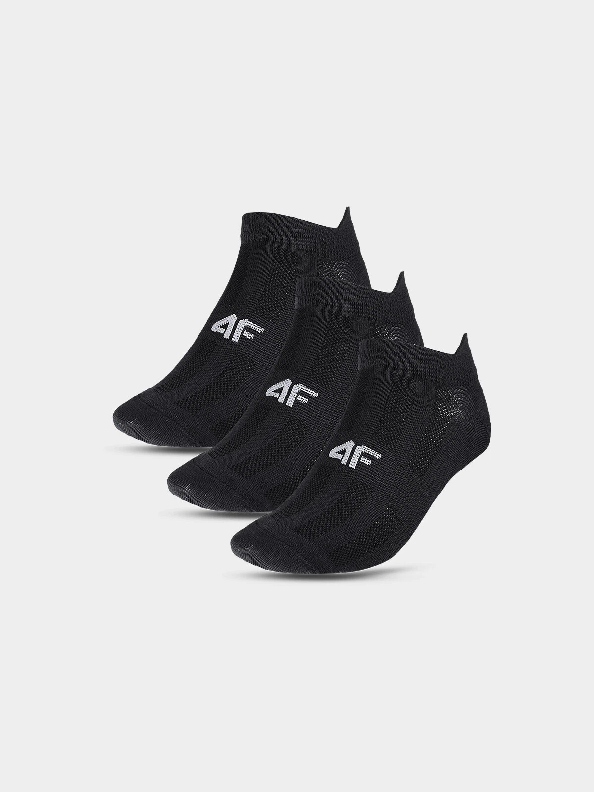Men's Sports Socks Under the Ankle (3pack) 4F - Black