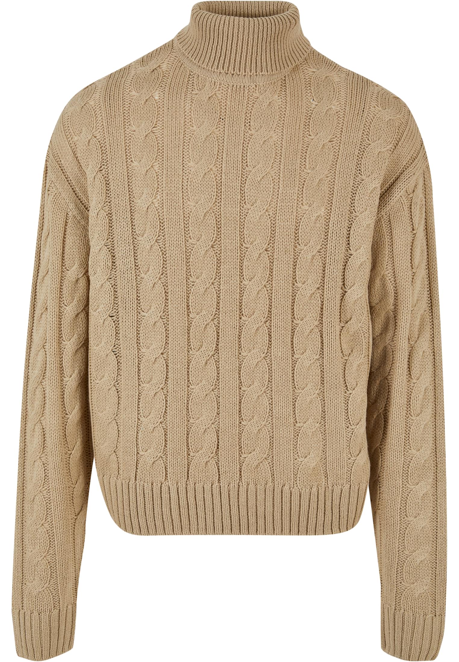 Boxes Roll Neck Sweater Wet Sand