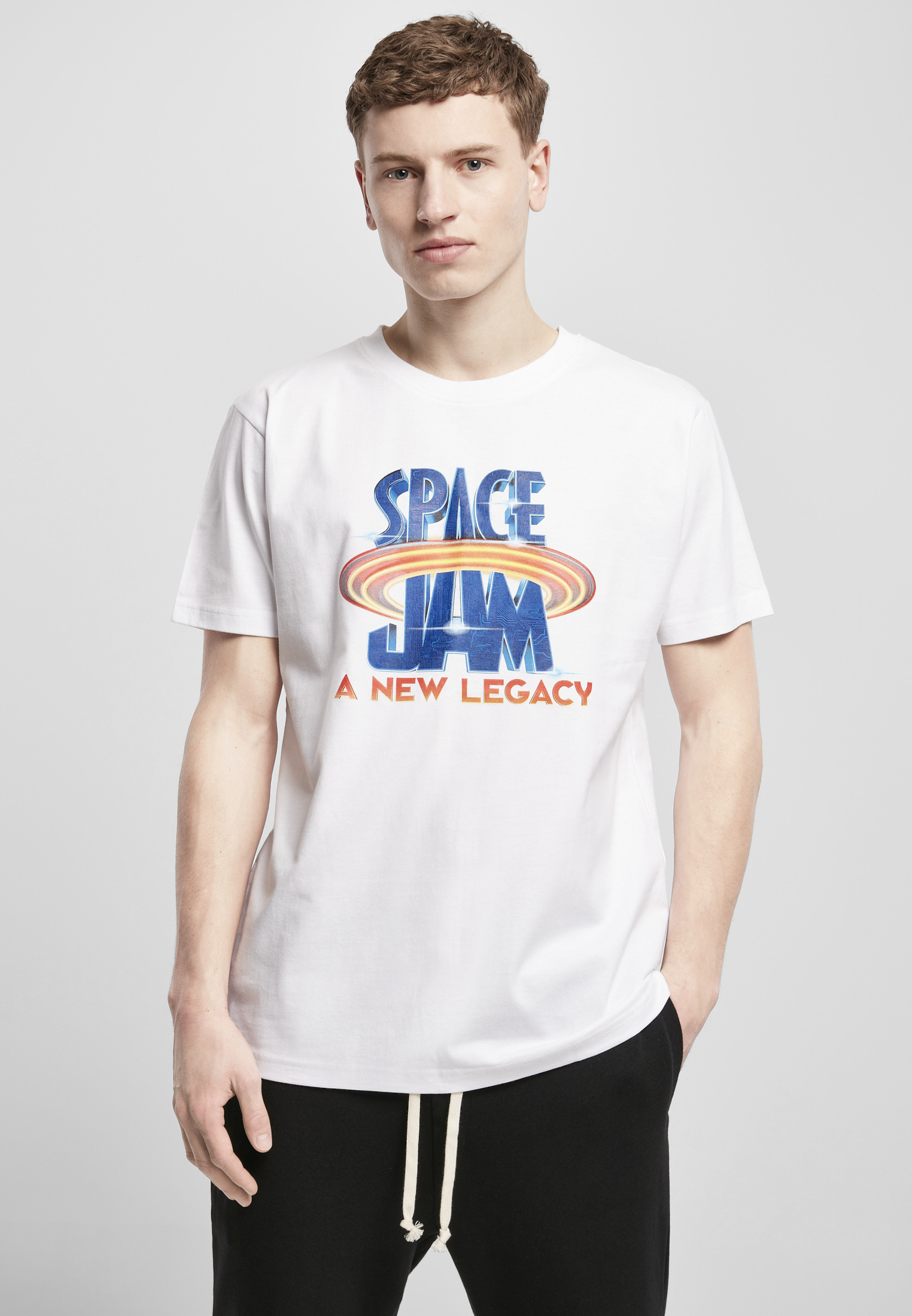 White T-shirt with Space Jam logo