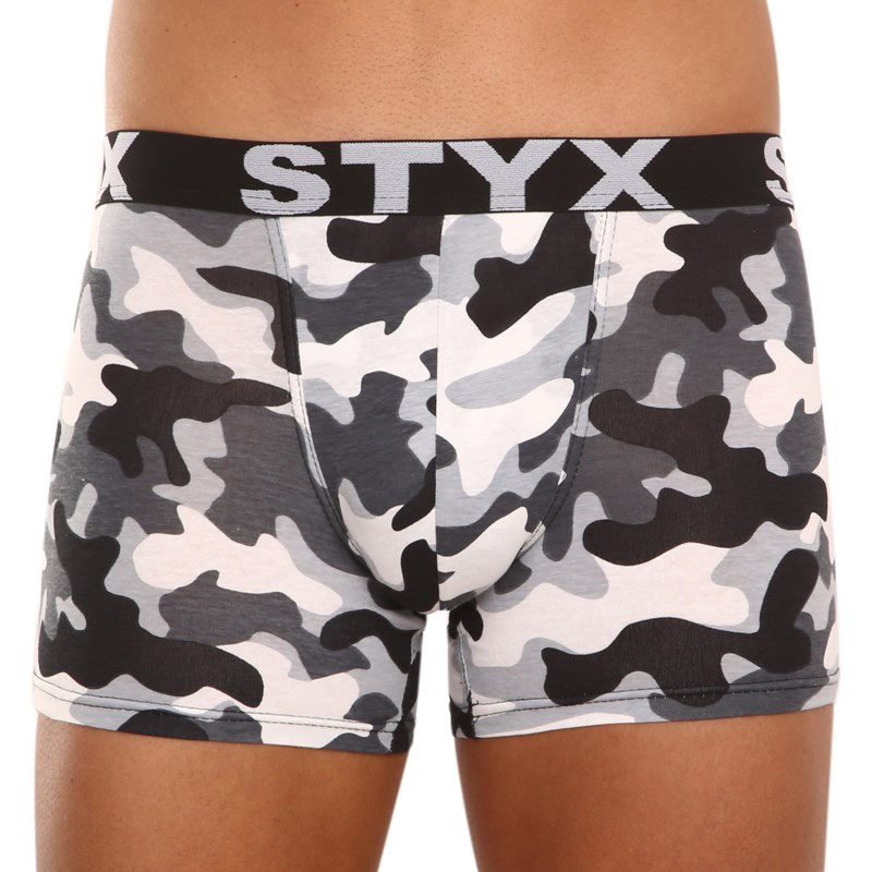 Pánské Boxerky Styx Long Art Sportovní Guma Maskáč