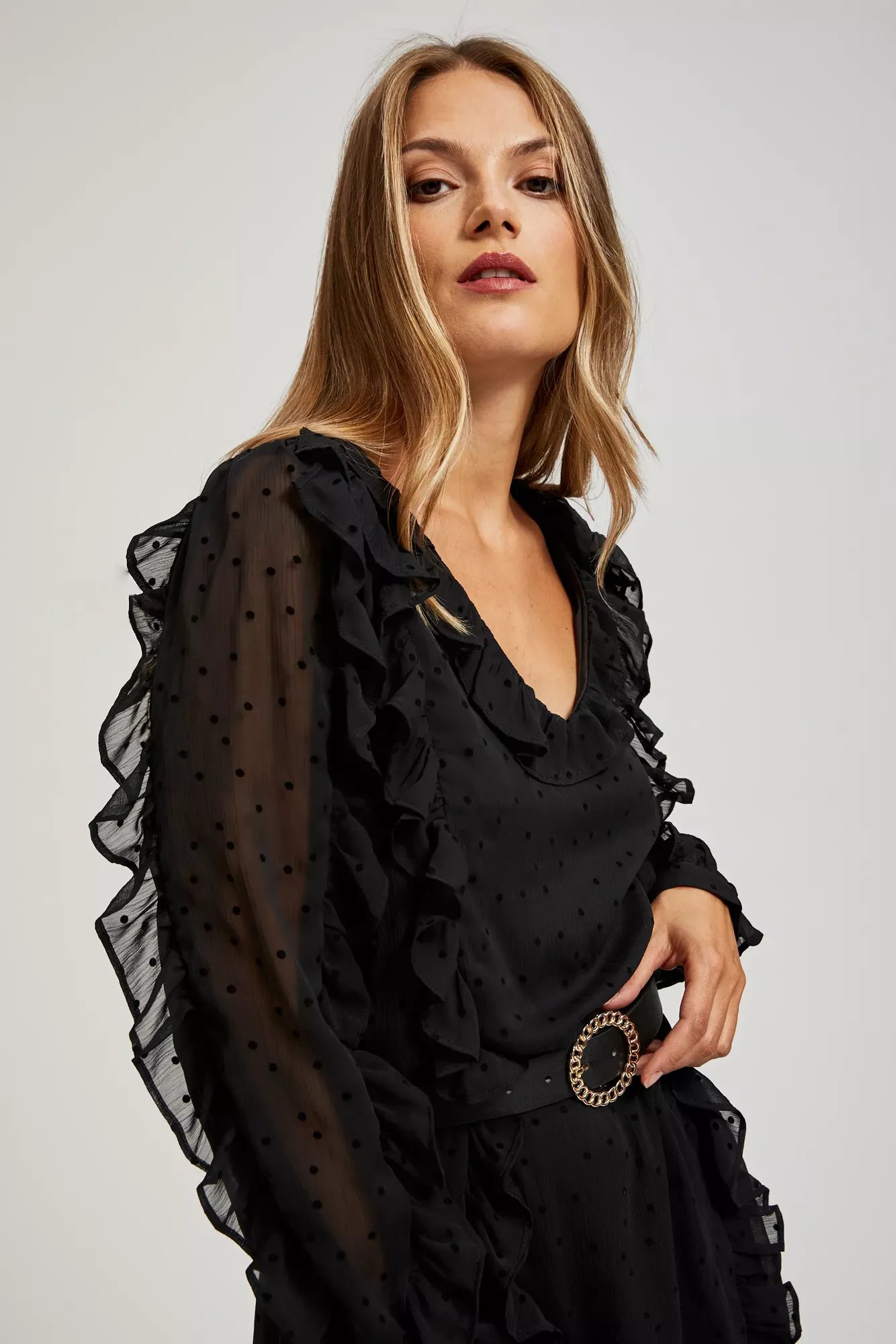 Marisse Dress With Ruffles