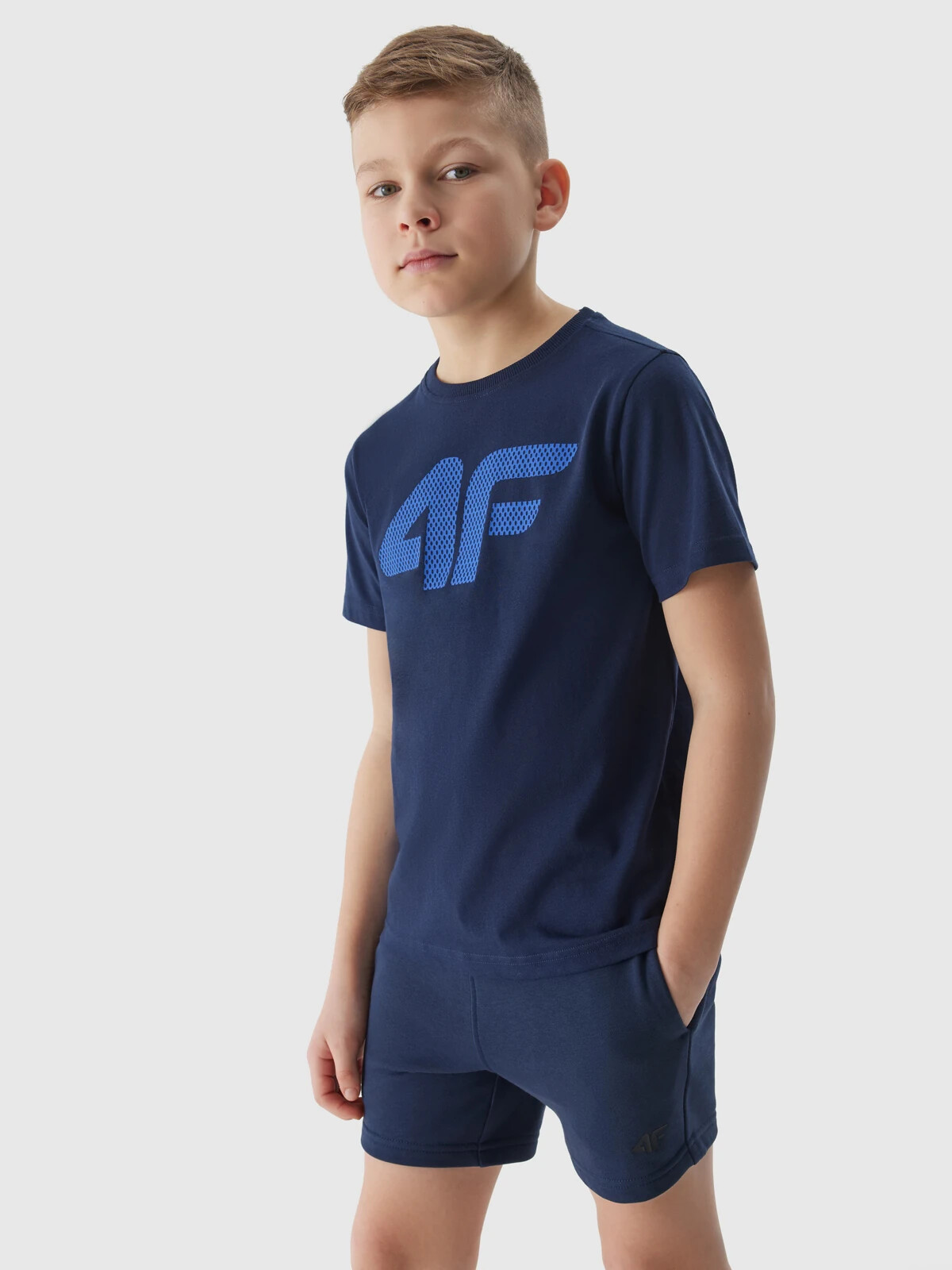 4F Boys&#039; Tracksuit Shorts - Navy Blue