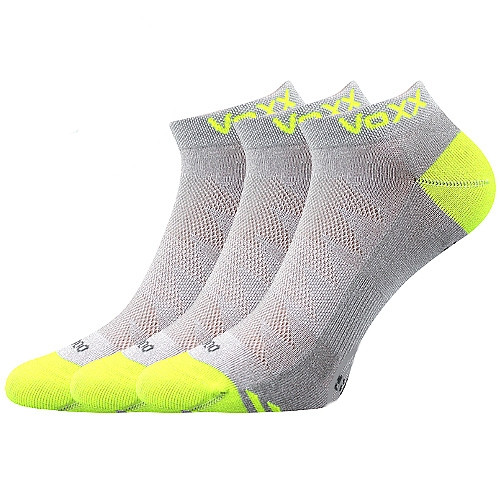 Levně 3PACK ponožky VoXX bambusové světle šedé