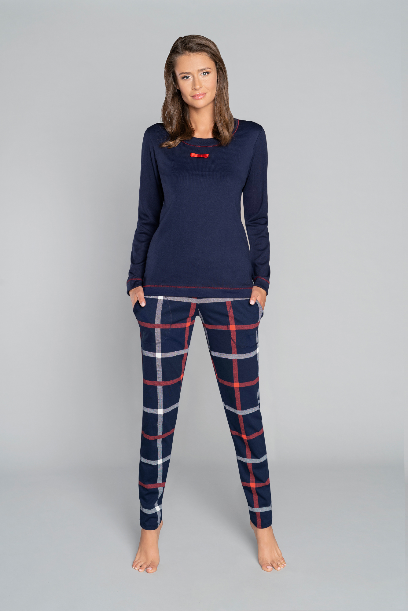 Izera ́s Pyjamas, Long Sleeves, Long Pants - Navy Blue/print