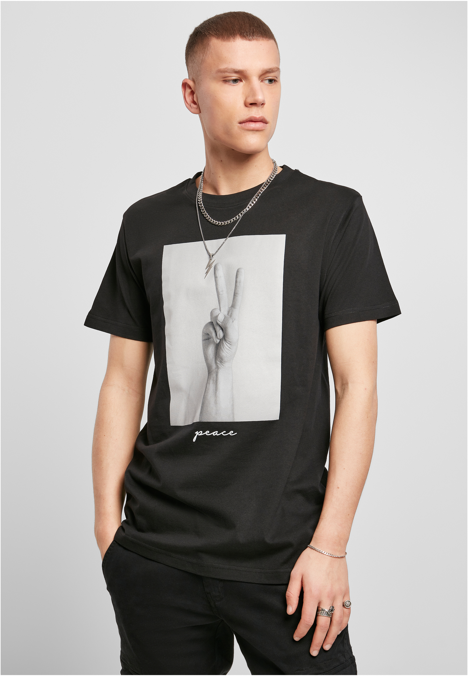 Black T-shirt With Peace Sign