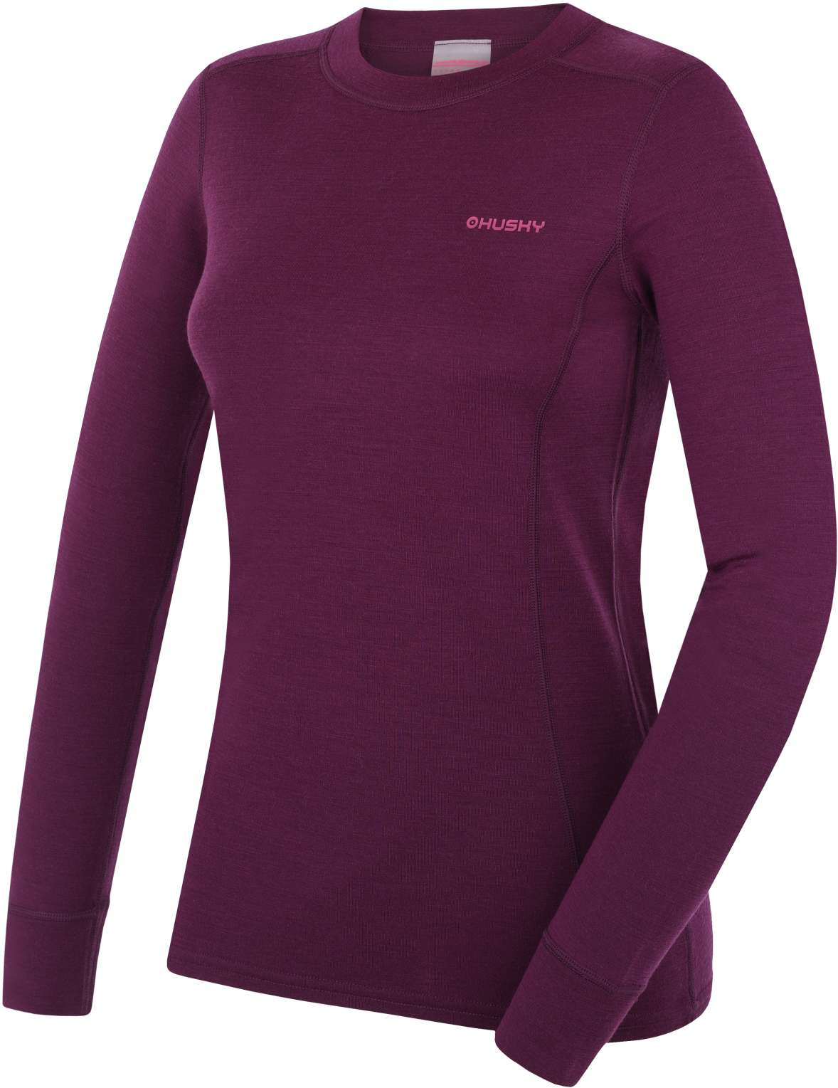 Women's Merino Sweatshirt HUSKY Aron L Deep Magenta