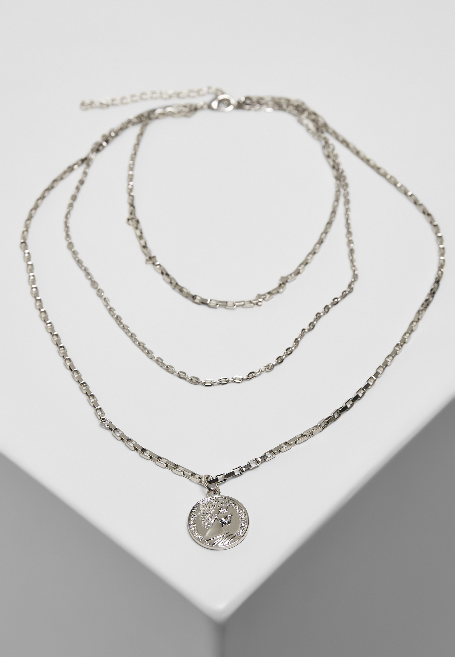 Amulet Layering Necklace - Silver Color