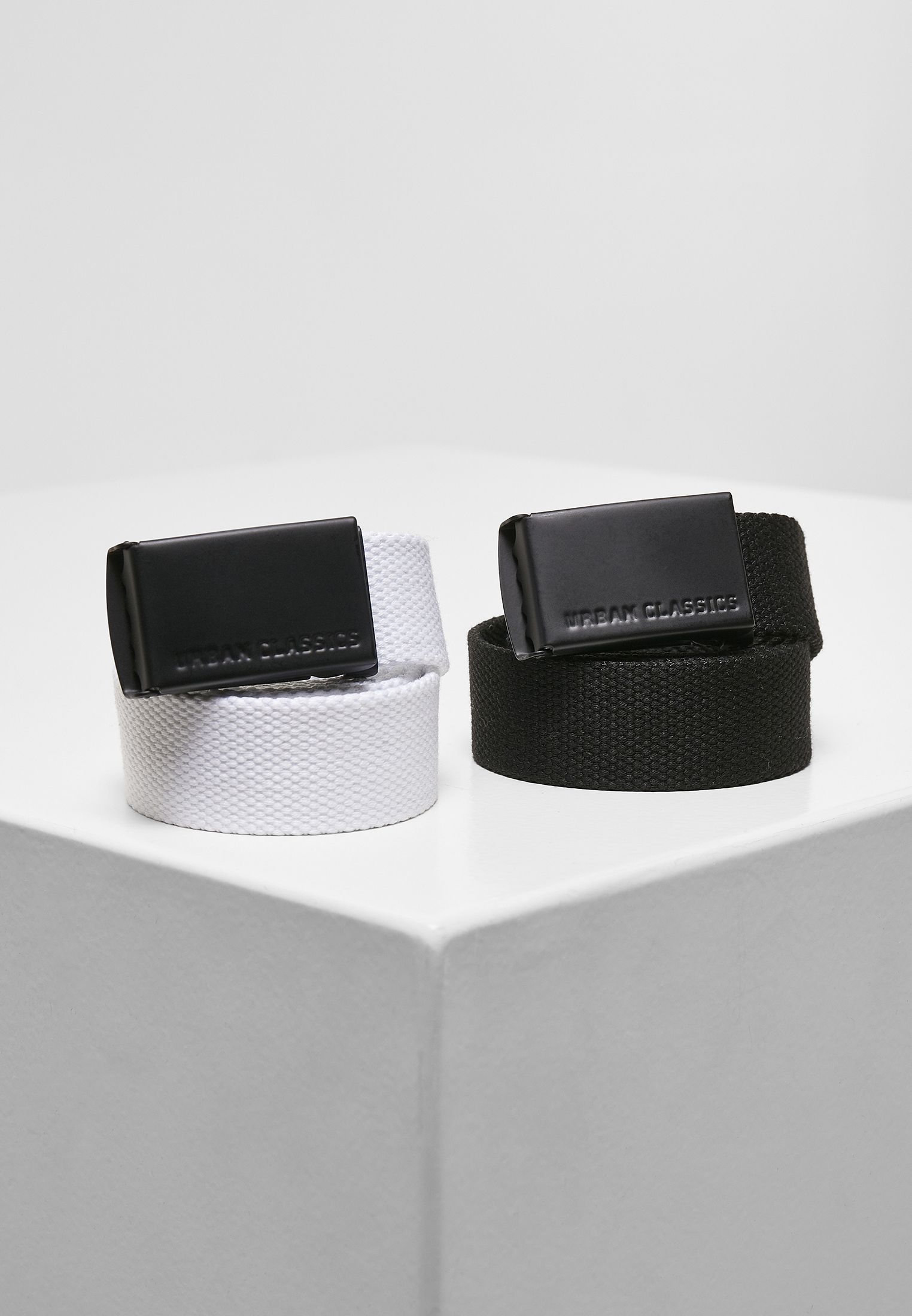 Canvas Belt Kids 2-Pack Black+white