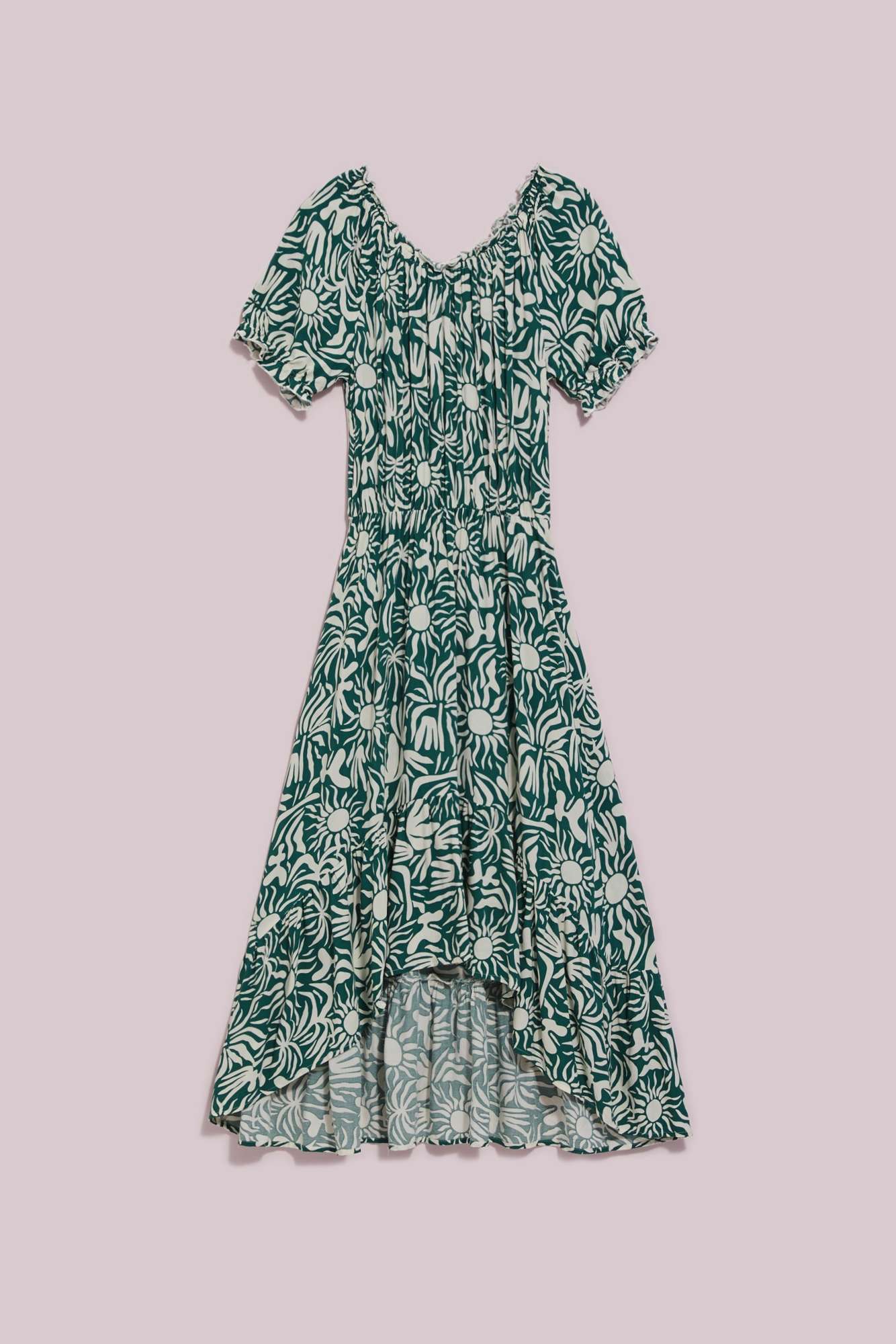 Marisse Women's Dress L-Su-4040 Palm Leaf