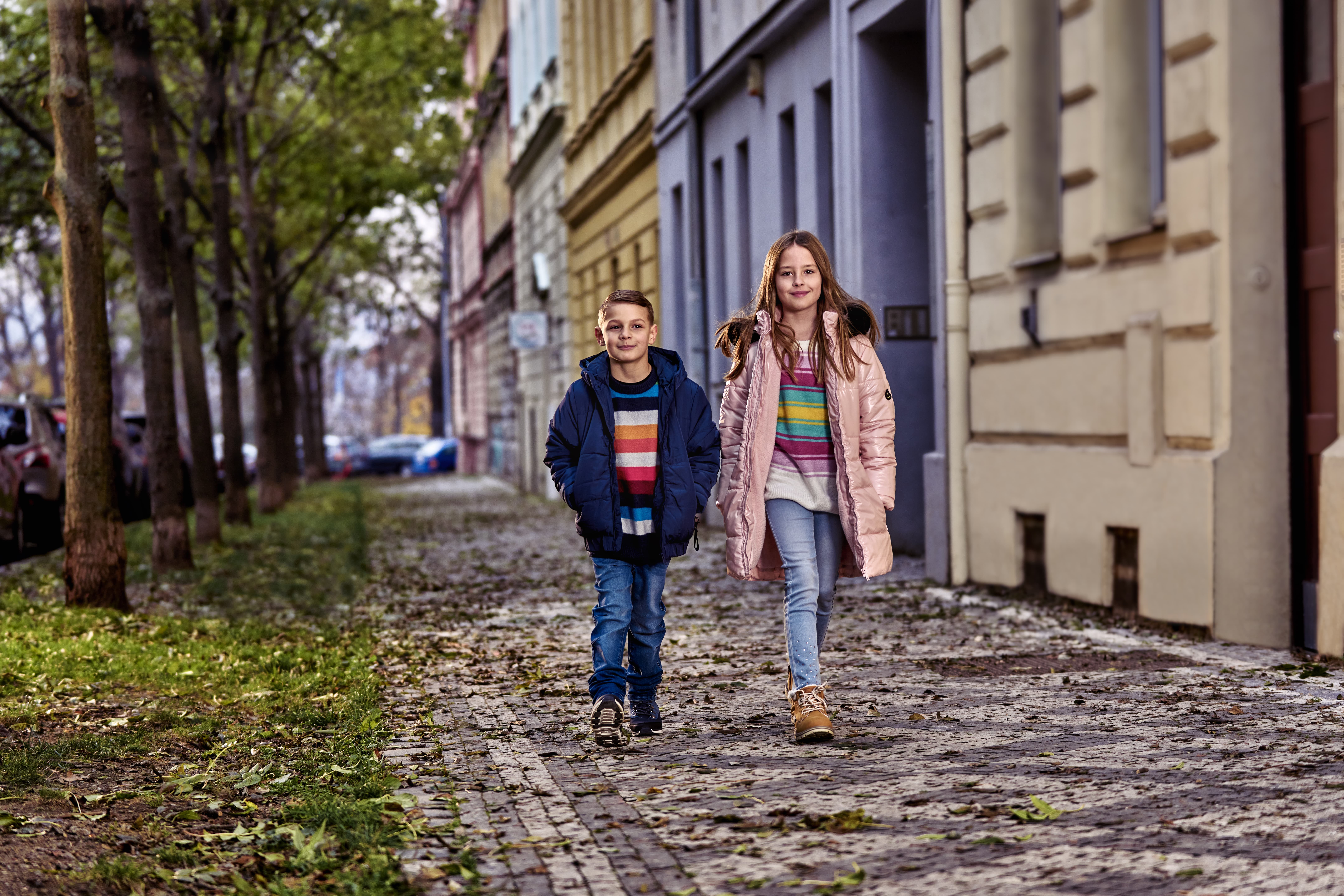 Children&#039;s striped sweater nax NAX MOERO mood indigo