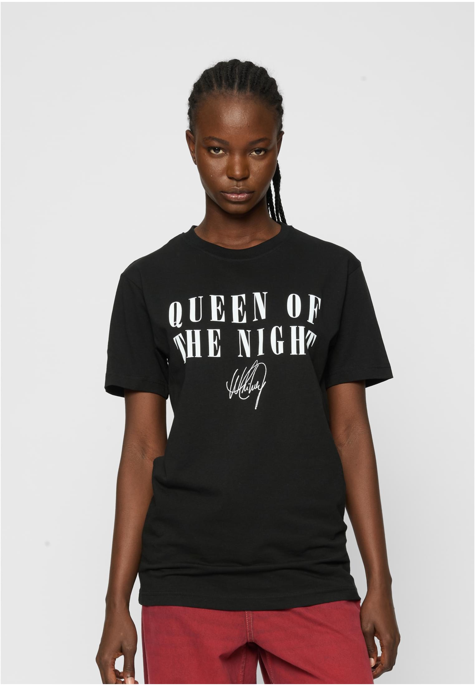 Women's Black T-shirt Whitney Queen Of The Night