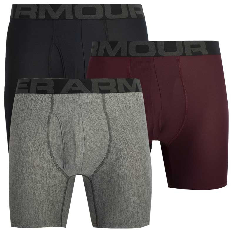 Under Armour Boxer Shorts Tech 6in 3 Pack-BLK - Mens