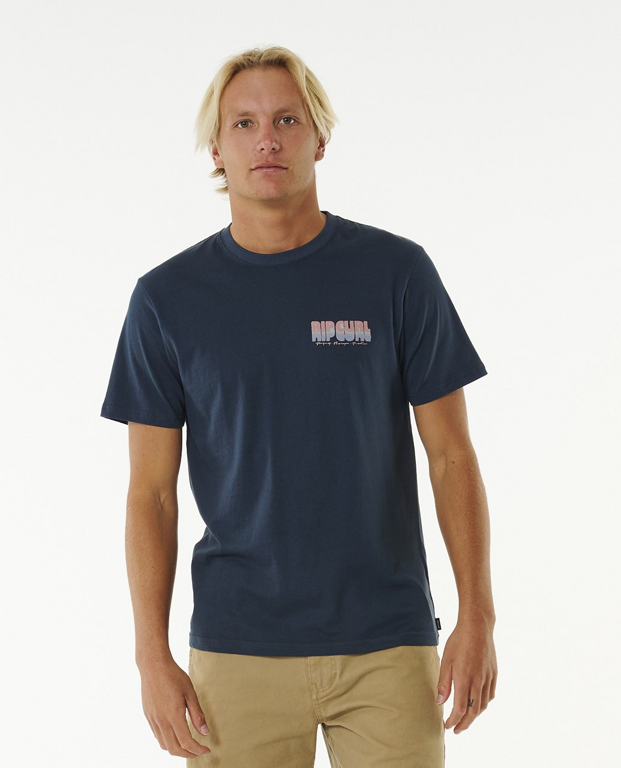 T-shirt Rip Curl SURF REVIVAL REPEATER TEE Dark Navy