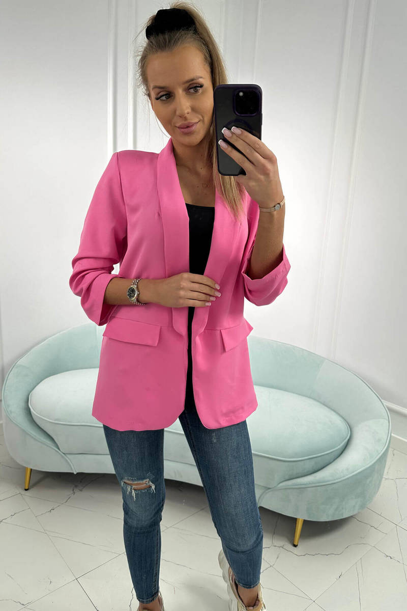 Jacket with flaps unlined pink