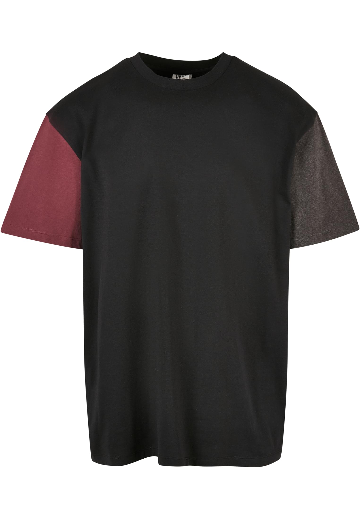 Organic Oversized Colorblock T-Shirt Black