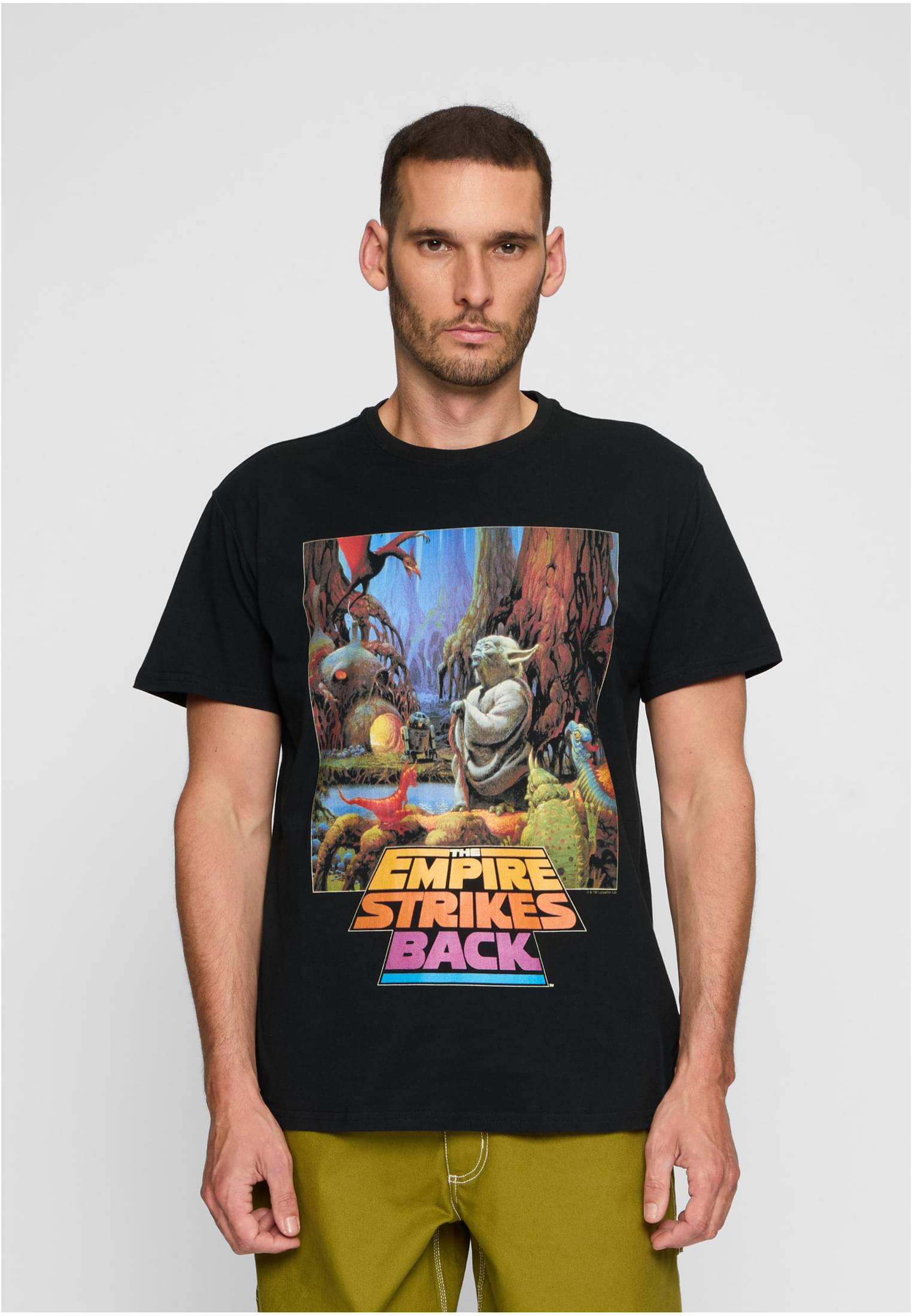 Black T-shirt With Star Wars Yoda Poster