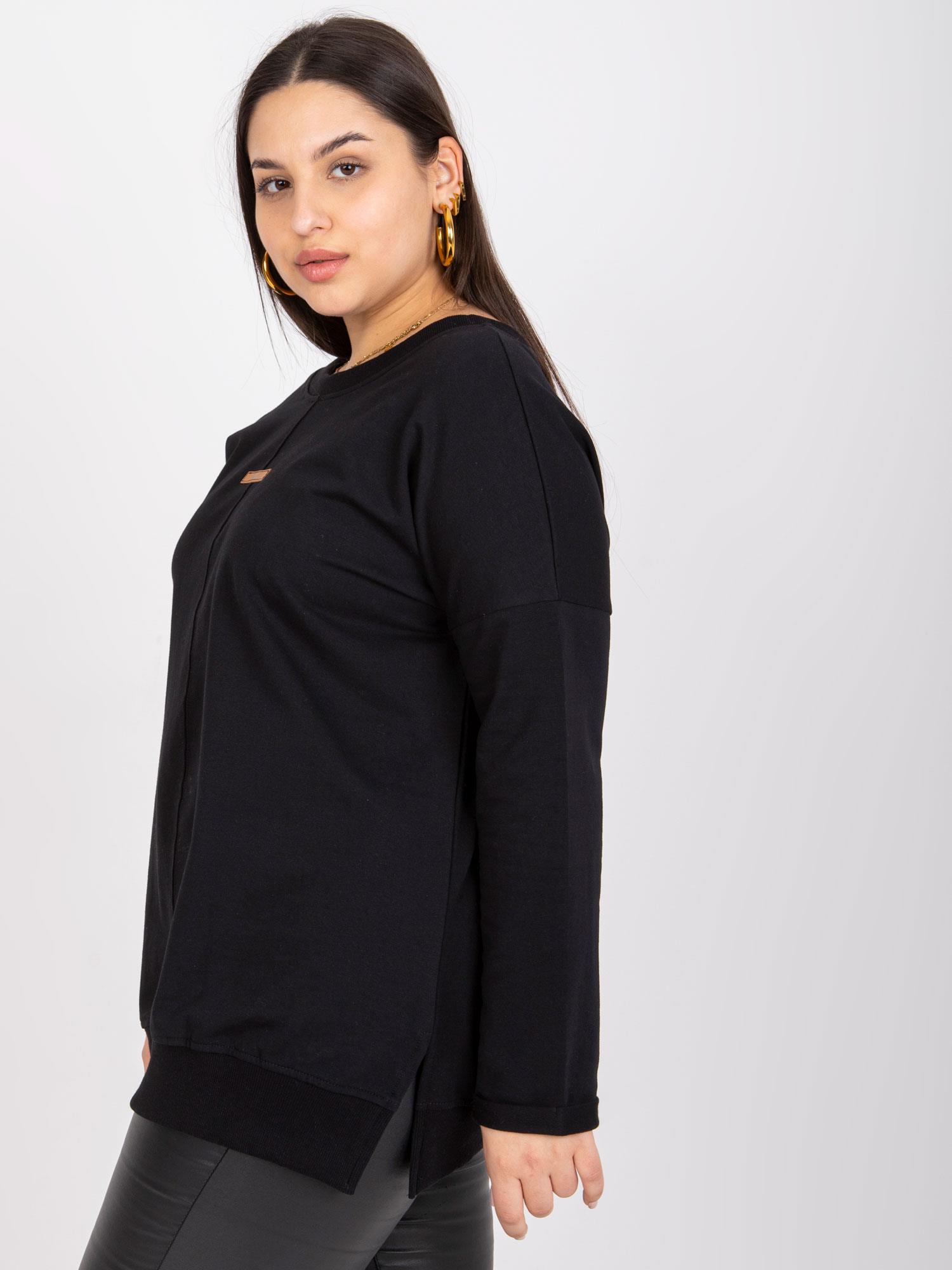 Jersey blouse black in Honorine cotton