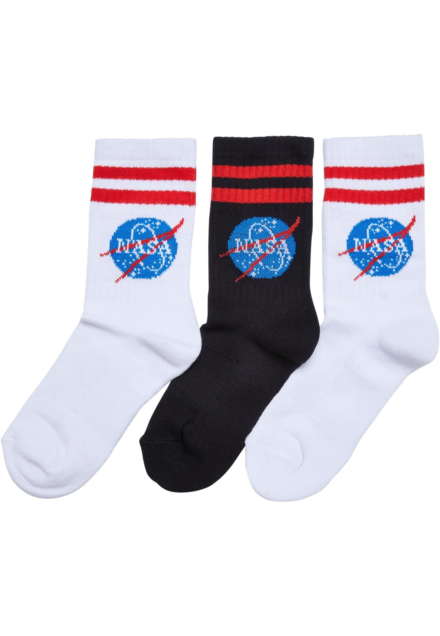 NASA Insignia Kids 3-Pack Socks White/Black