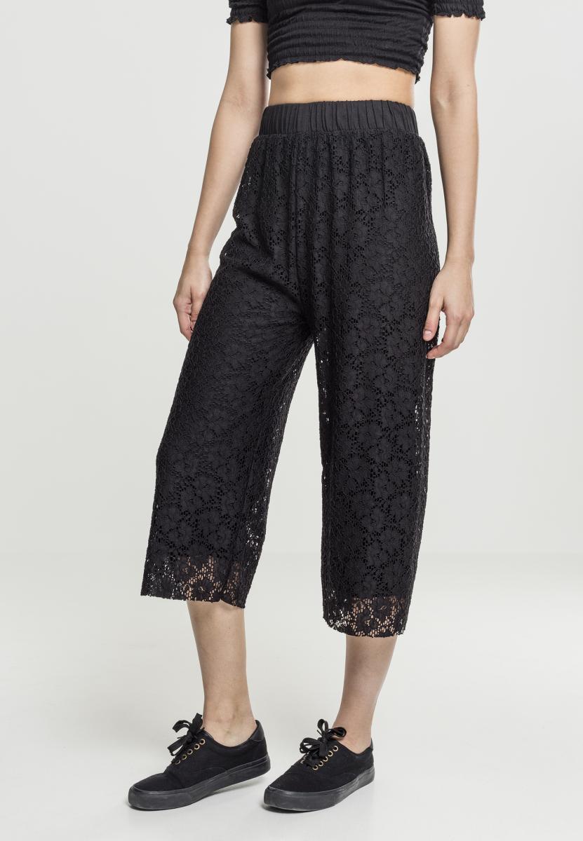 Women's Lace Culotte Black