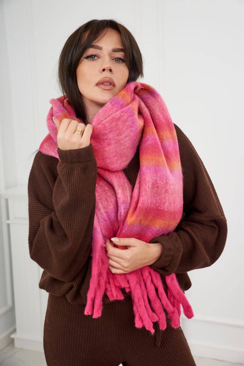 6071 Women's fuchsia scarf + pink
