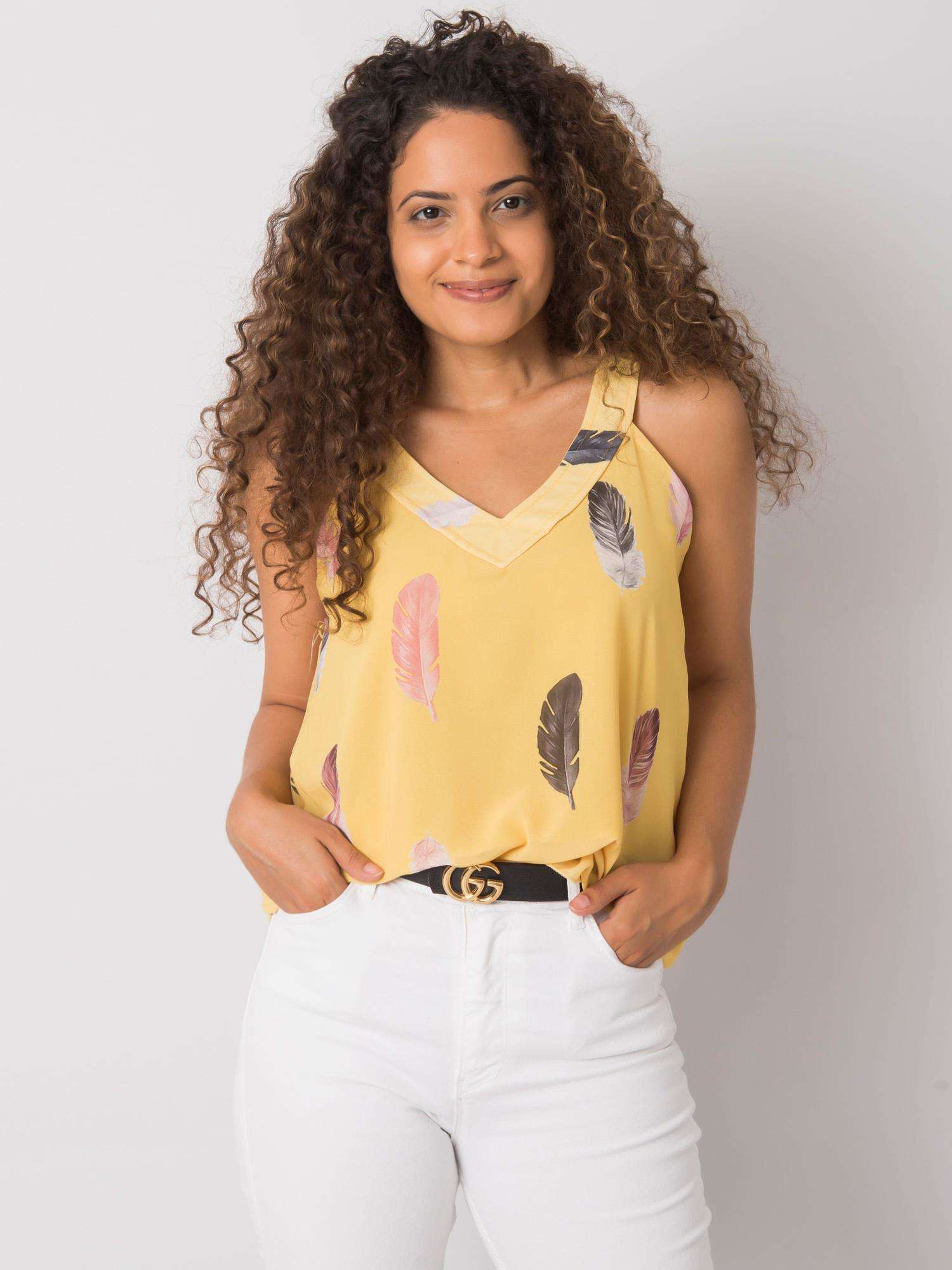 Yellow Printed Top