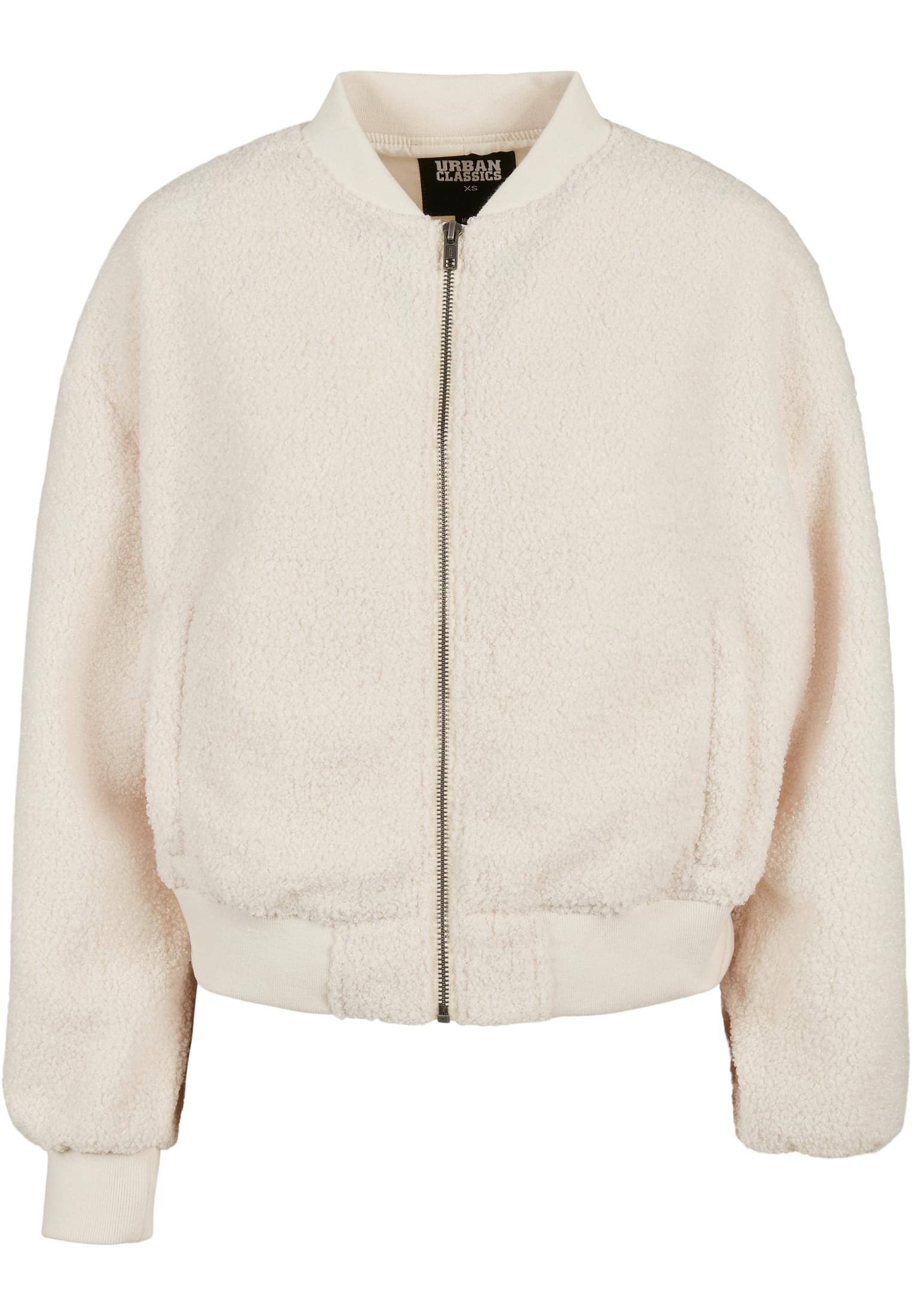 Women's Oversized Jacket Sherpa Bomber Jacket Whitesand