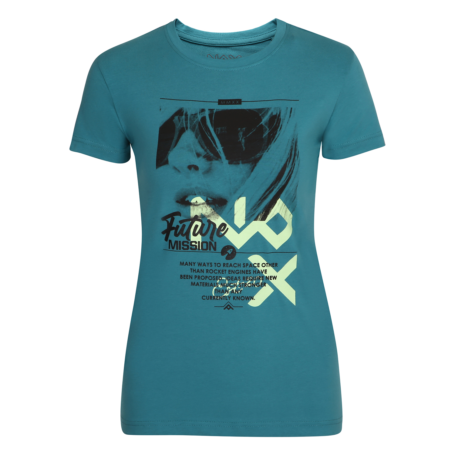 Women's T-shirt Nax NAX SEDOLA Teal Variant Pe