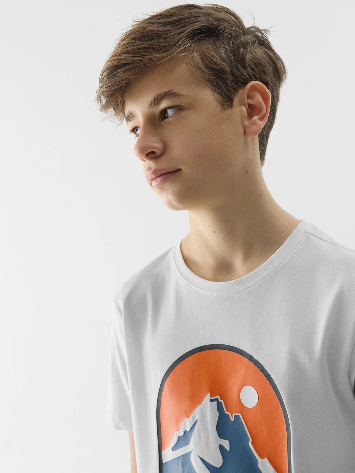 4F Organic Cotton T-Shirt for Boys - White