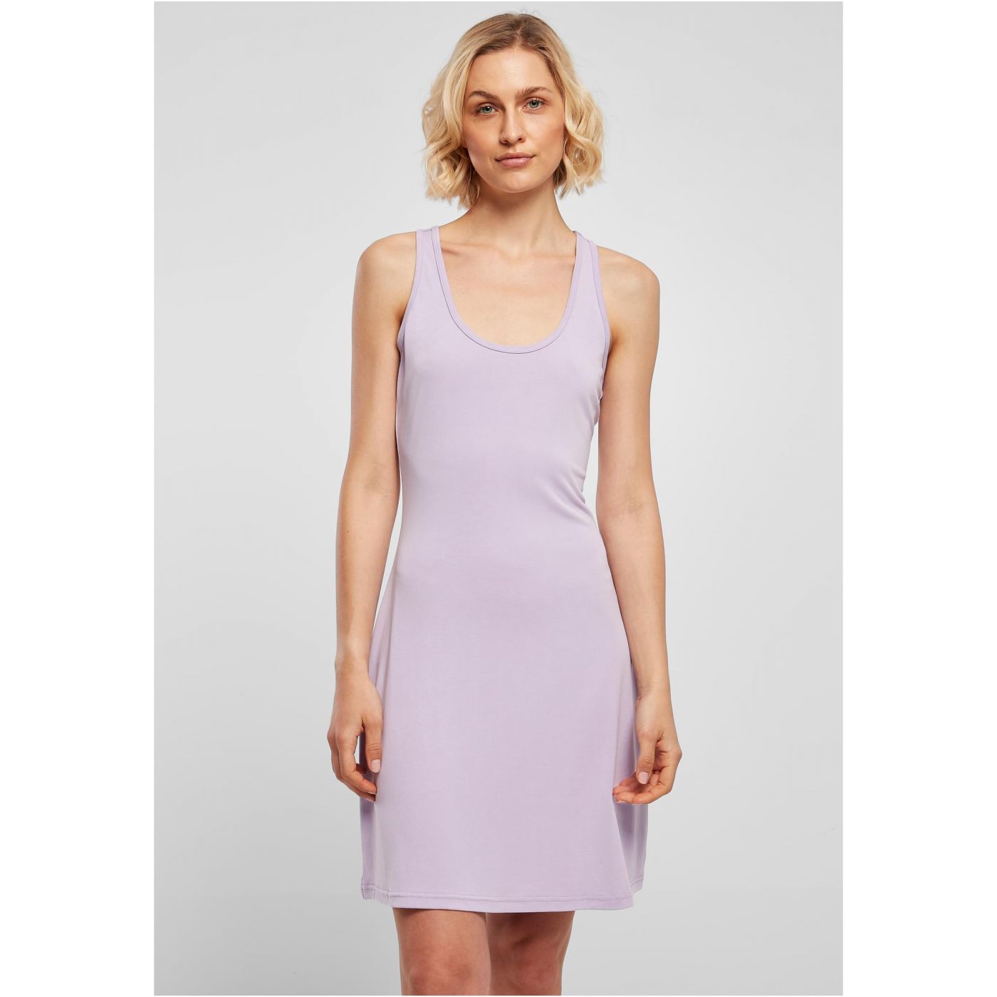 Women's Modal Short Racer Dress With Lilac Back