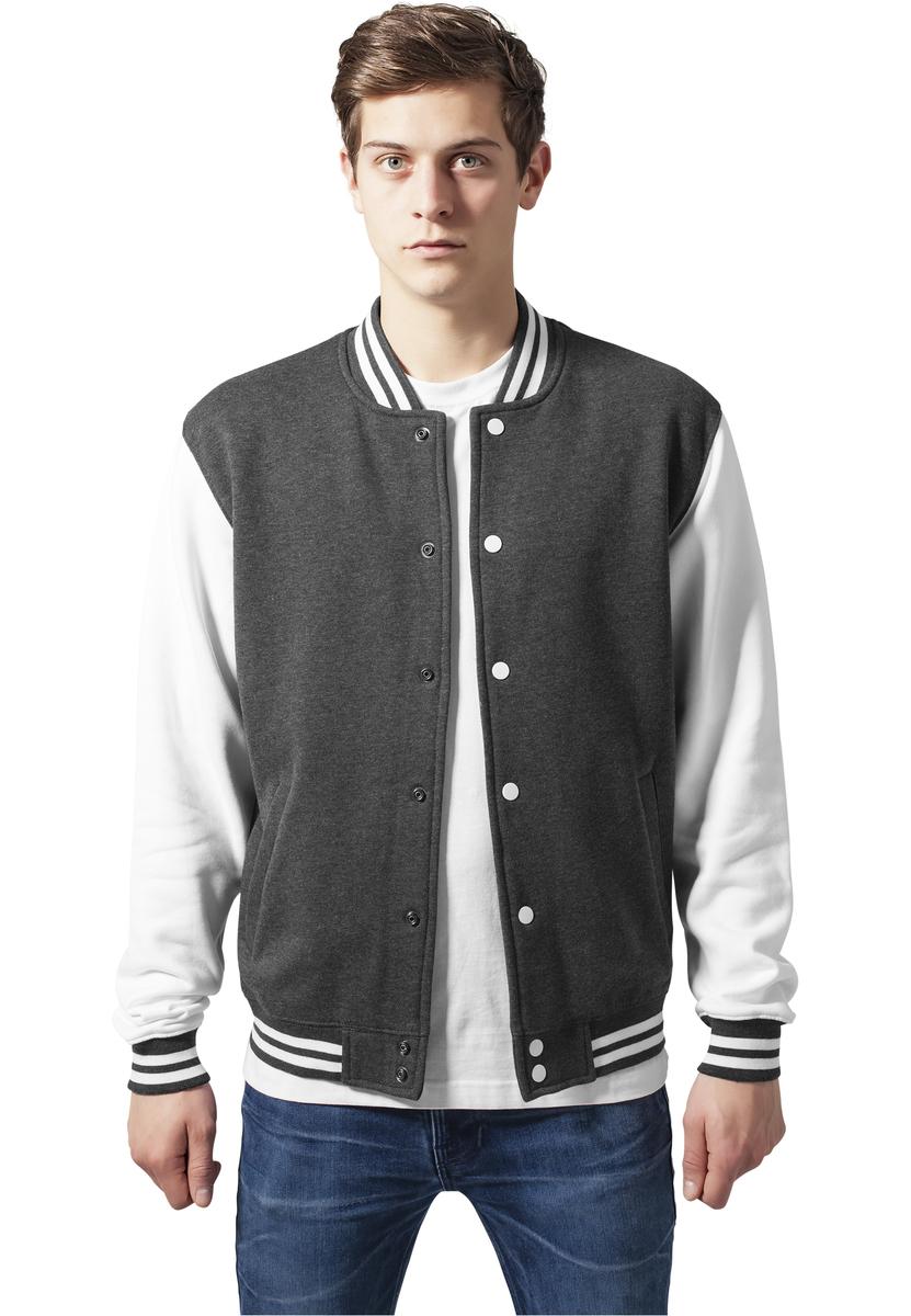 2-ton Colegiul Sweatjacket cha / WHT