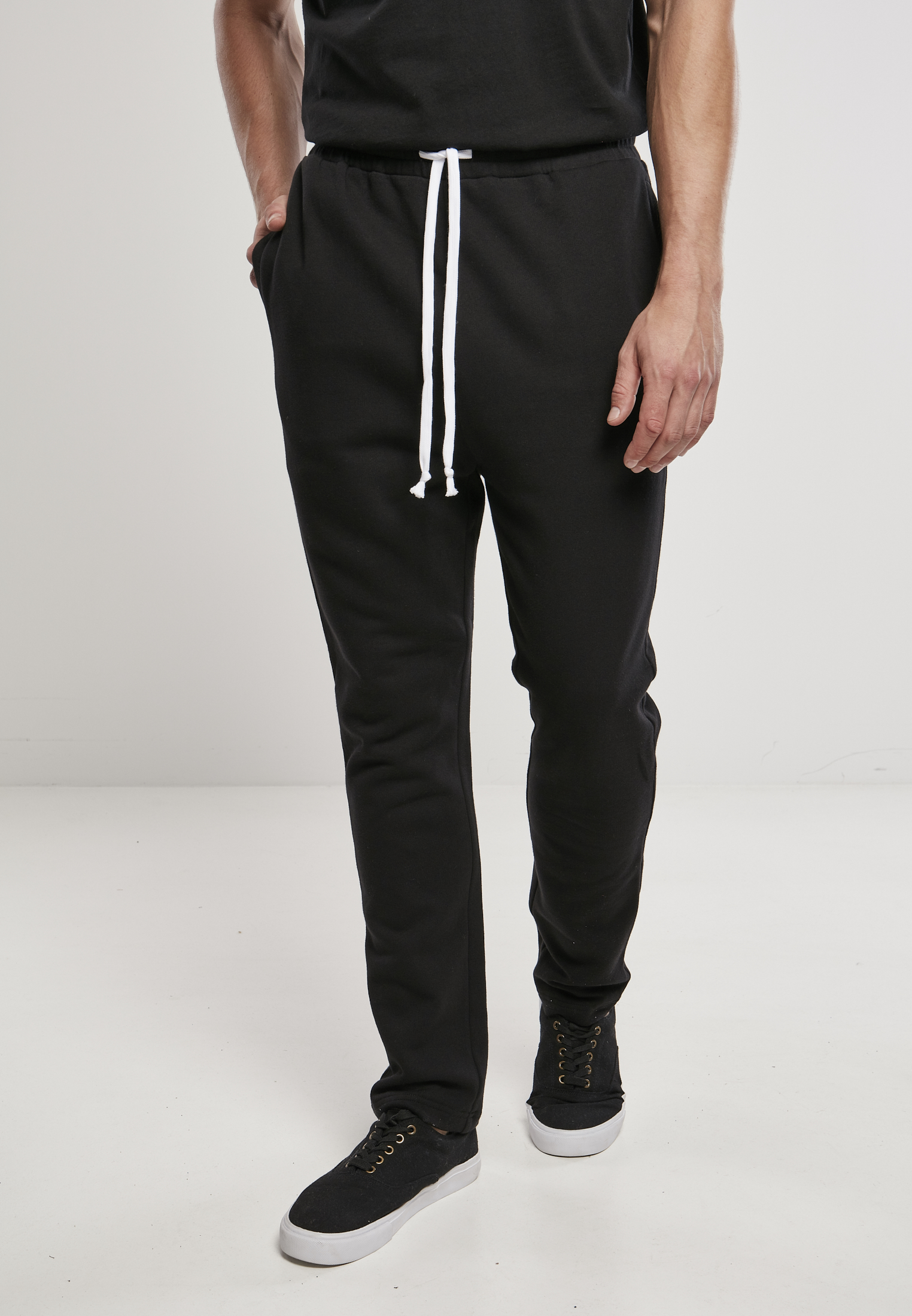 Eco-friendly Sweatpants With Low Crotch Black