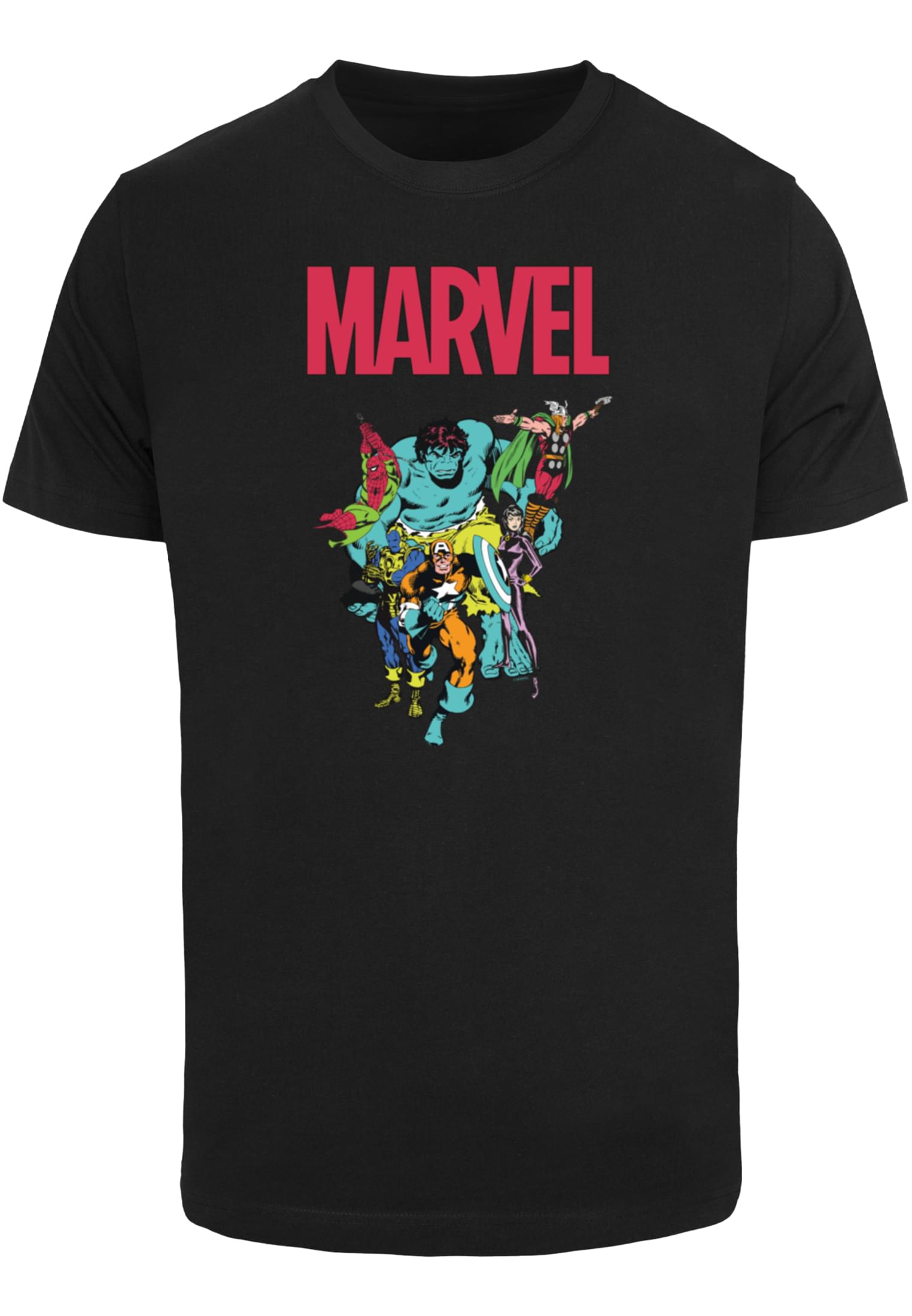 Men's T-shirt Marvel Universe Avengers Pop Group Black