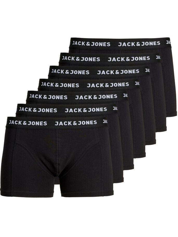 Levně 7PACK pánské boxerky Jack and Jones černé