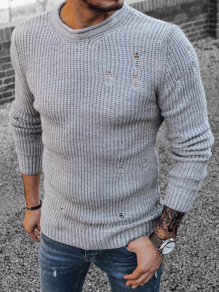 Men's Light Gray Sweater Dstreet