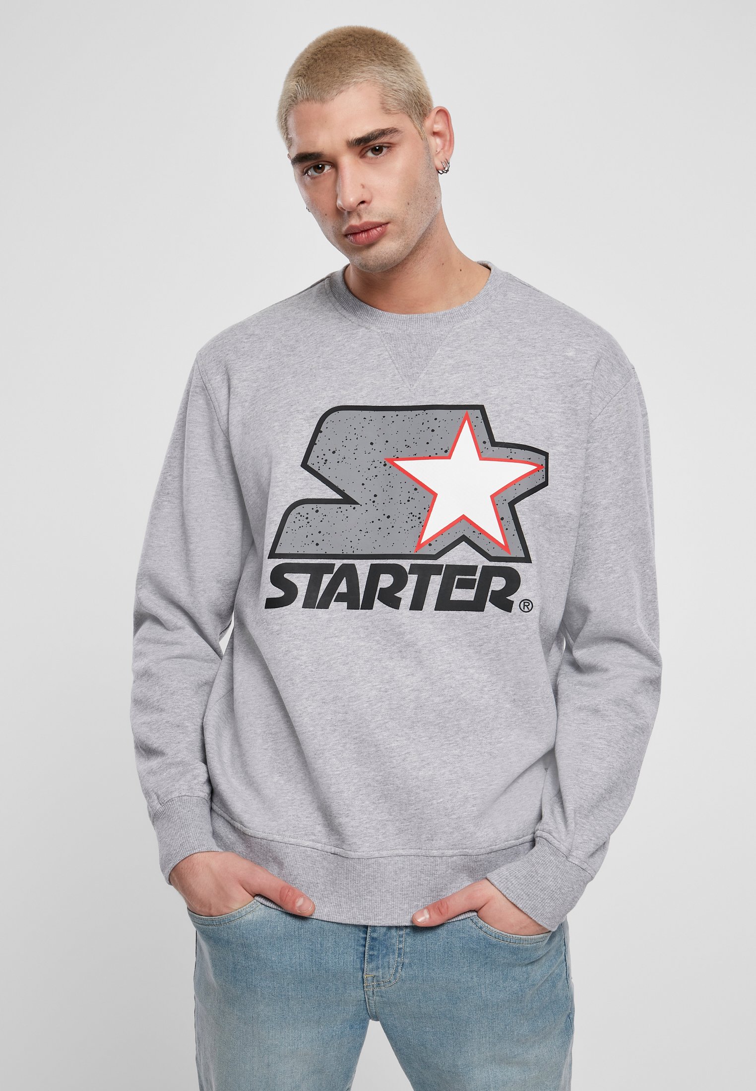 Starter Multicolored Logo Sweat Crewneck heather gray im Sale-starter black label 1