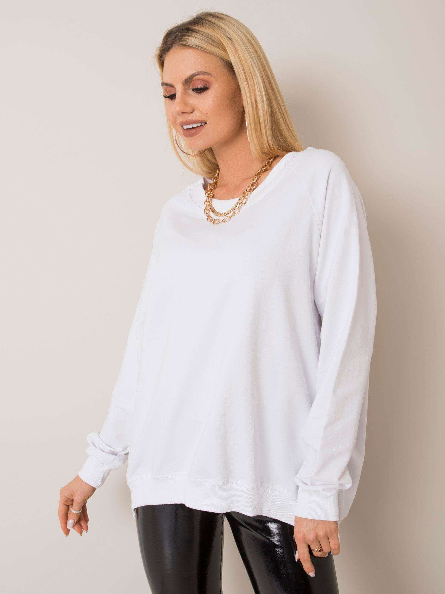 RUE PARIS White Cotton Sweatshirt