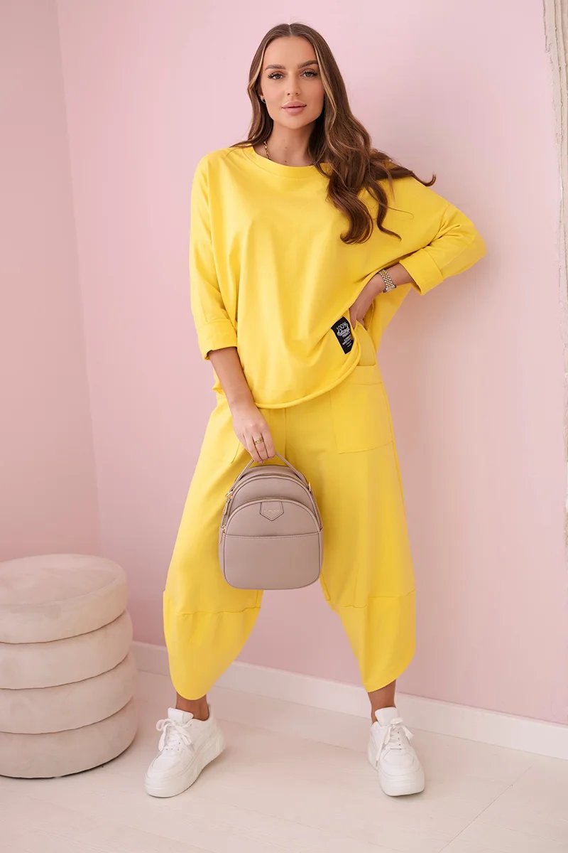 Cotton tracksuit yellow