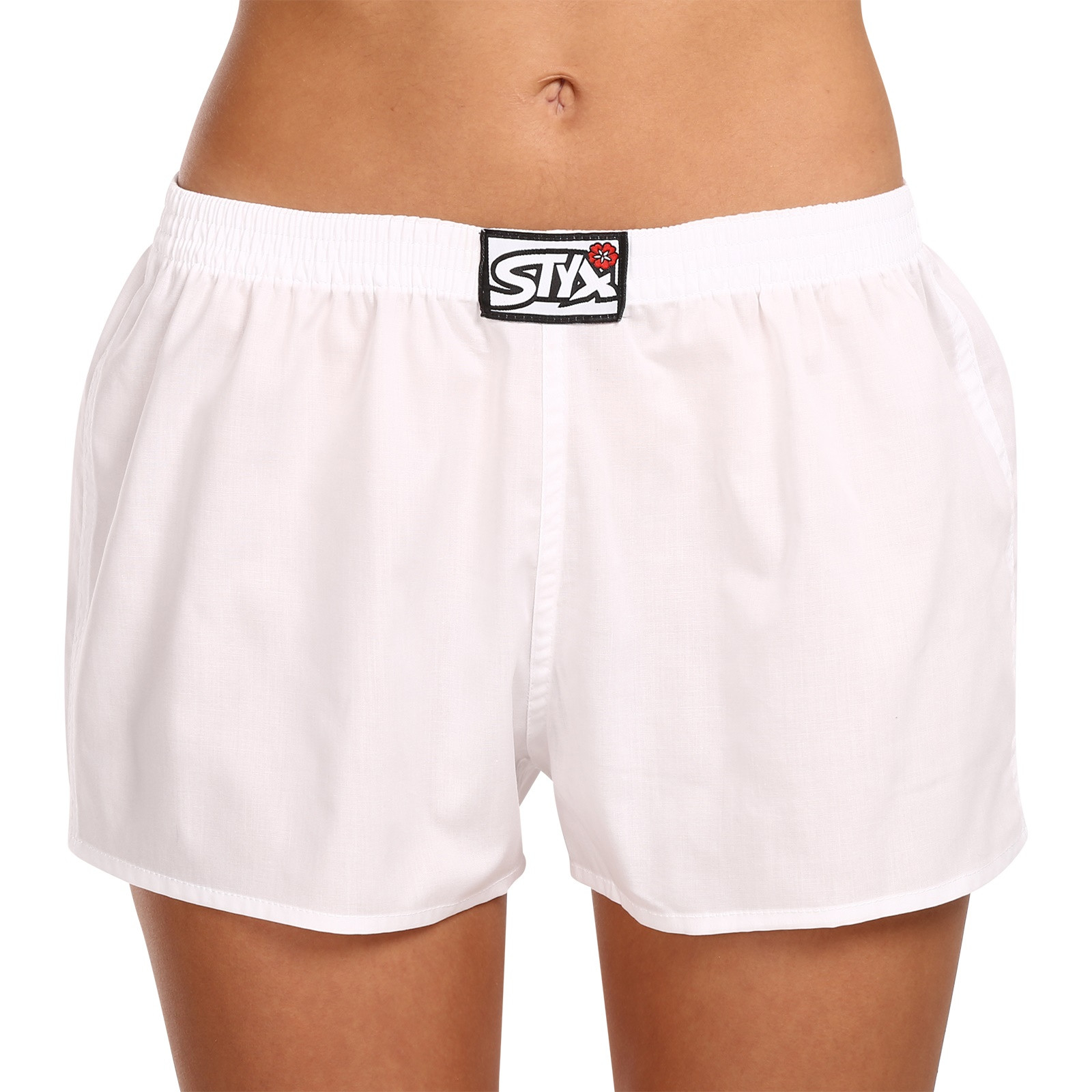 Women's boxer shorts Styx classic elastic white