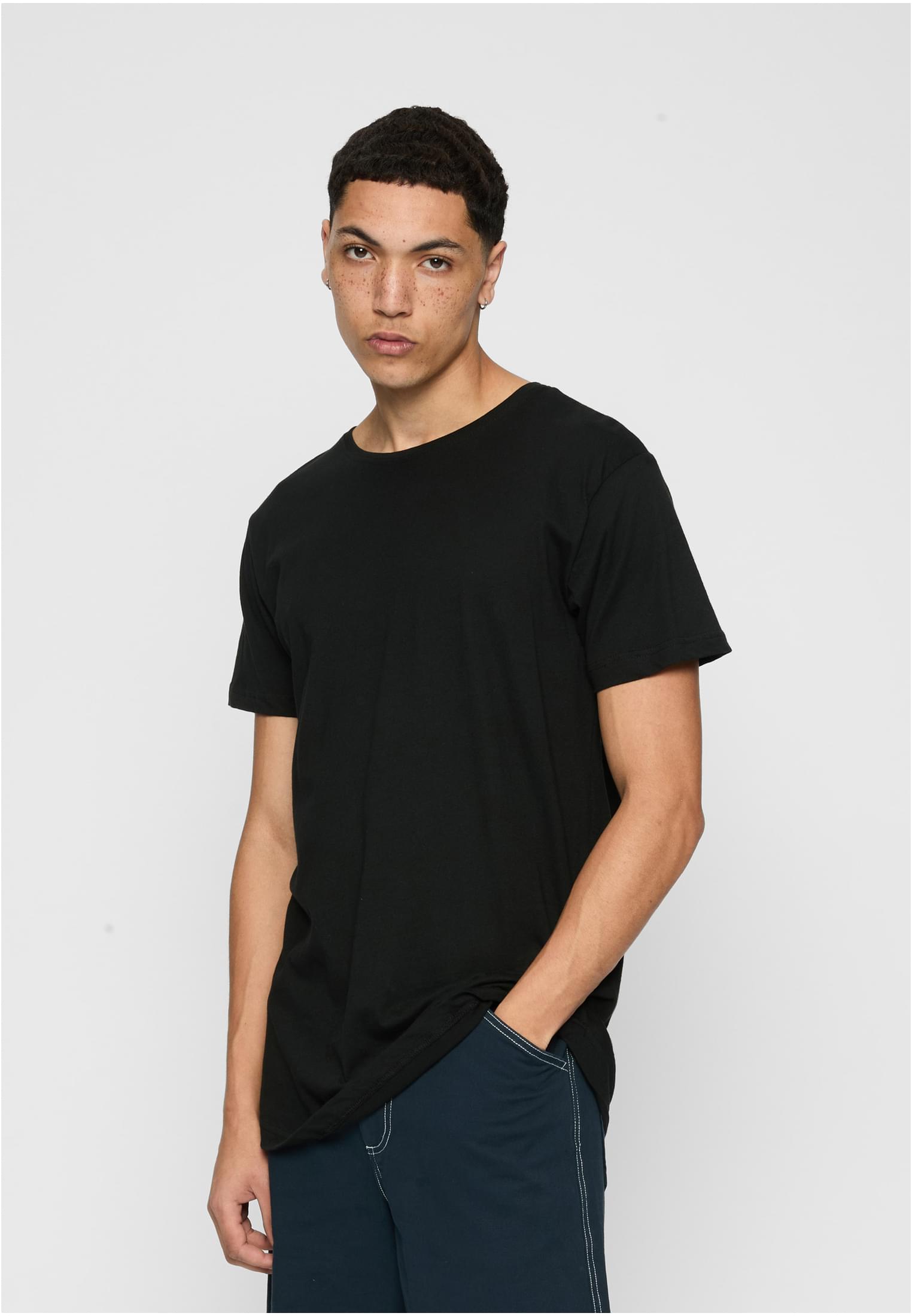 Pre-Pack Shaped Long Tee 2-Pack Black+White