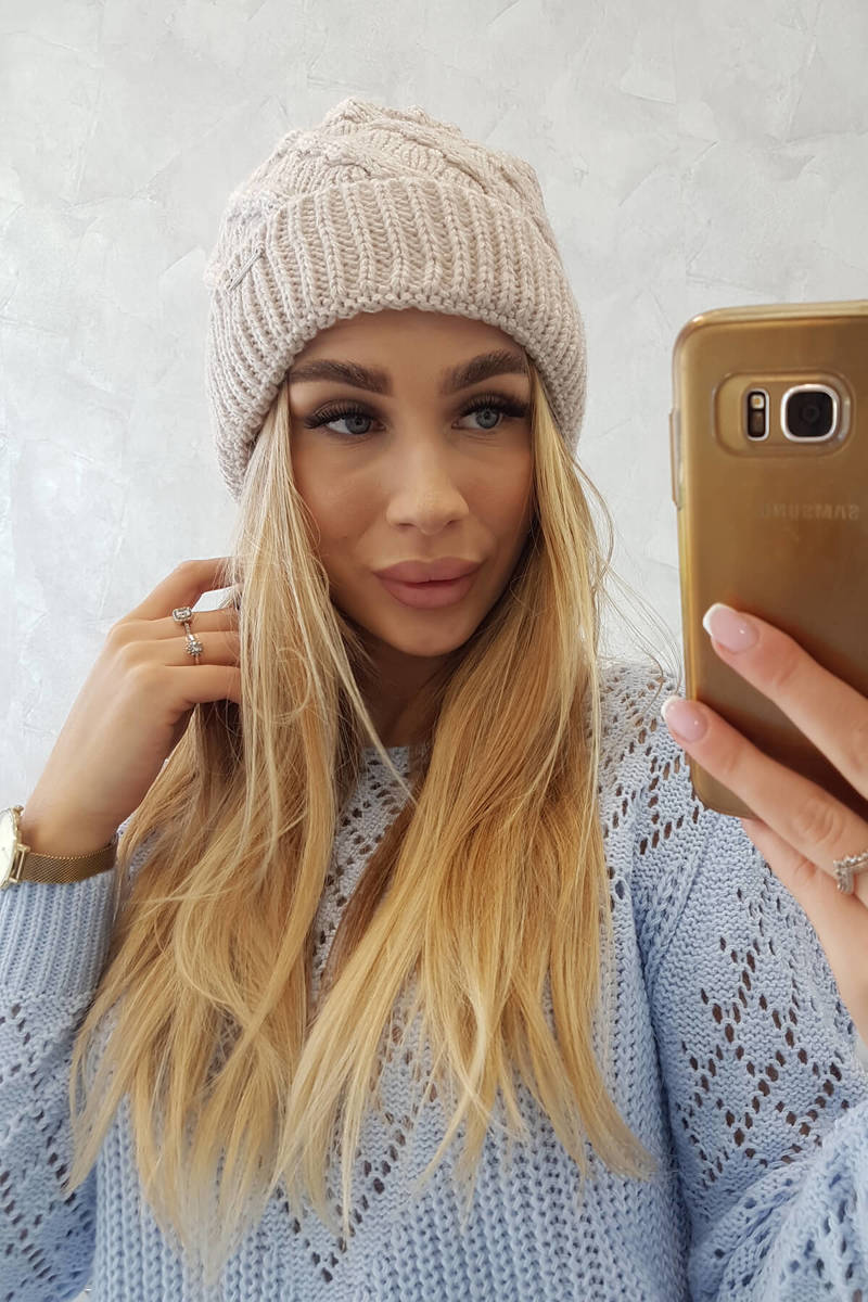 Beanie with fleece Wanda K281 light beige