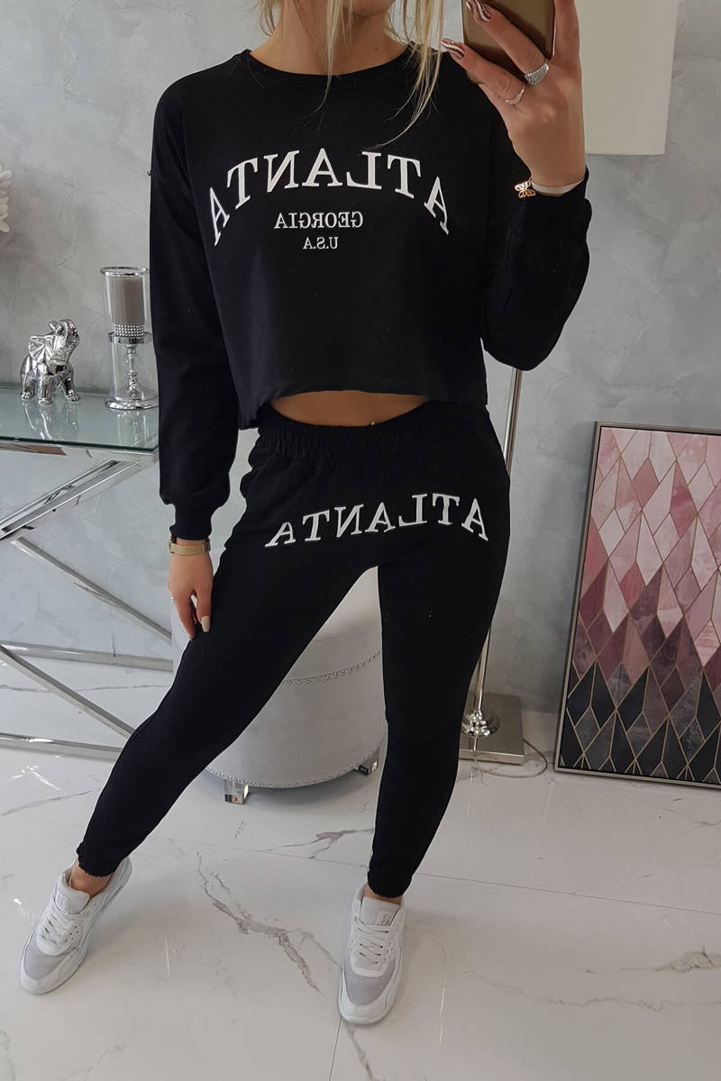 Set cu Atlanta de imprimare negru