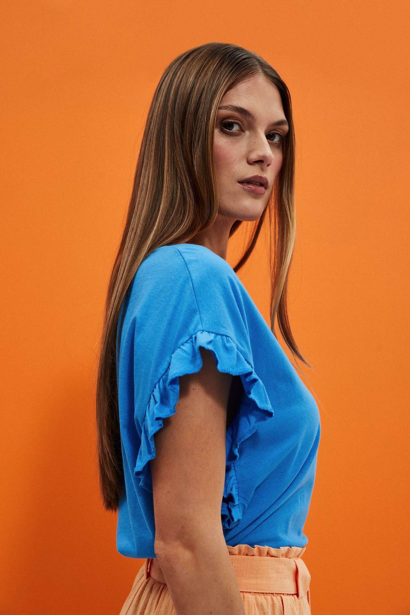 WOMEN'S T-SHIRT L-TS-4078 FRESH BLUE