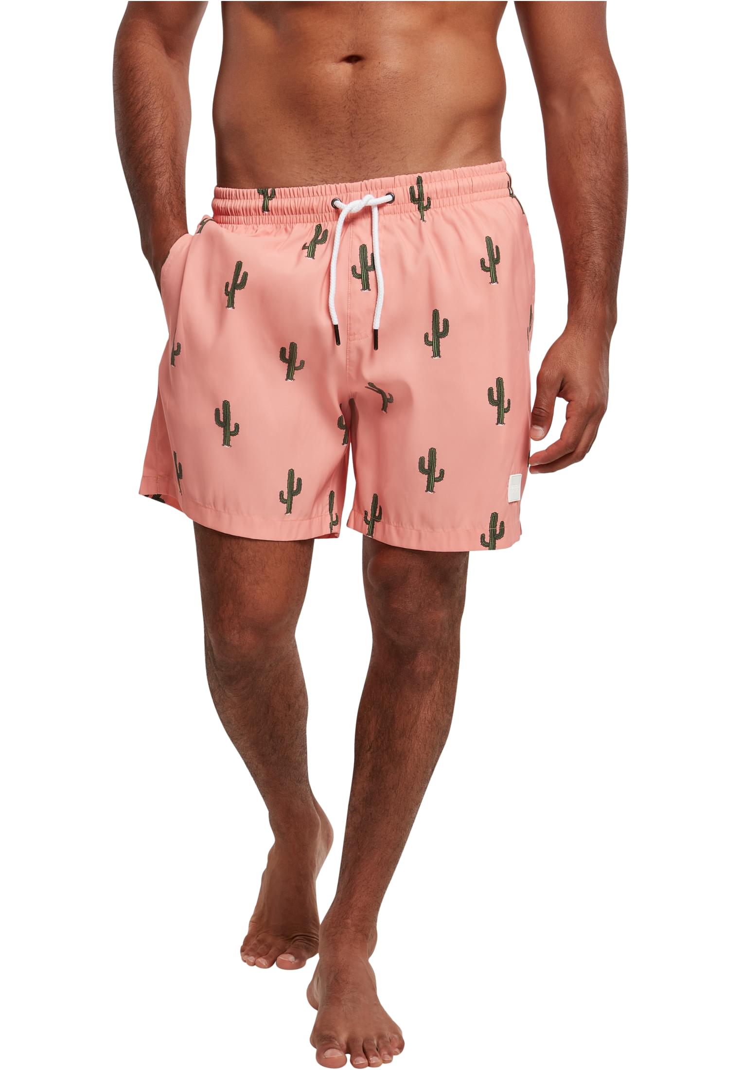 Pattern of swimming shorts cactus aop