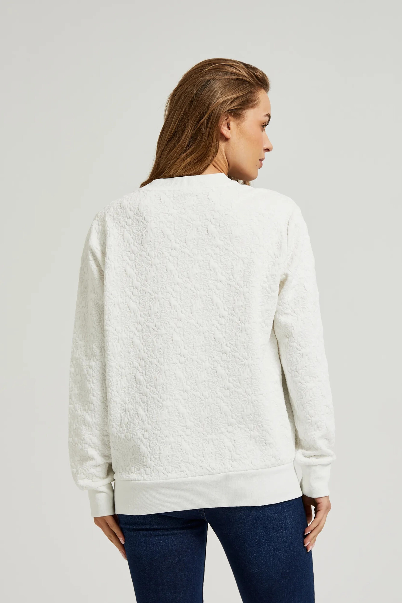 Women's sweatshirt with MOODO application - white